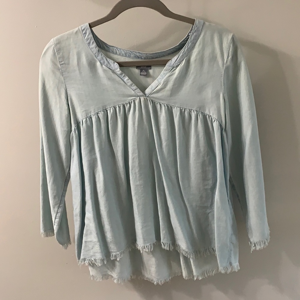 Aerie Light Blue Super Soft Top